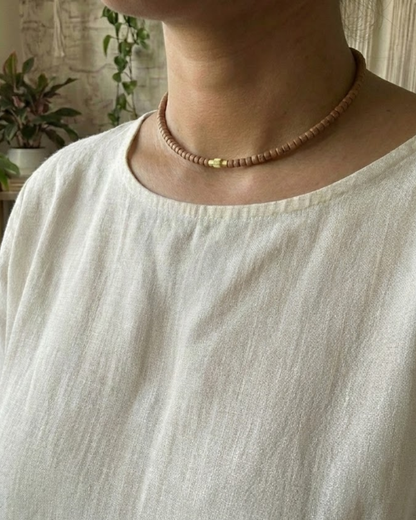 Natural Tulsi Kanthi Mala (Single Round) – Sacred Symbol of Bhakti, Purity & Divine Protection