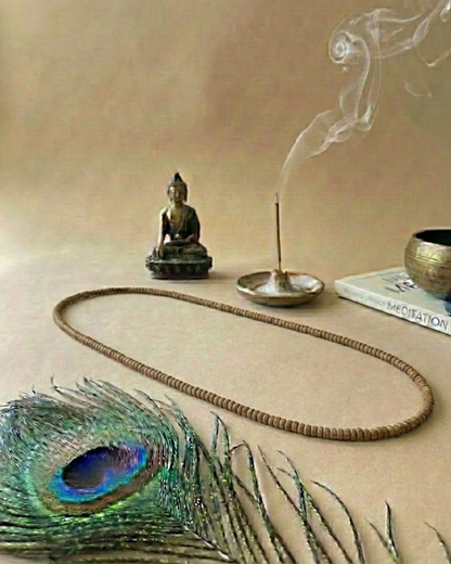 Natural Tulsi Kanthi Mala (Single Round) – Sacred Symbol of Bhakti, Purity & Divine Protection