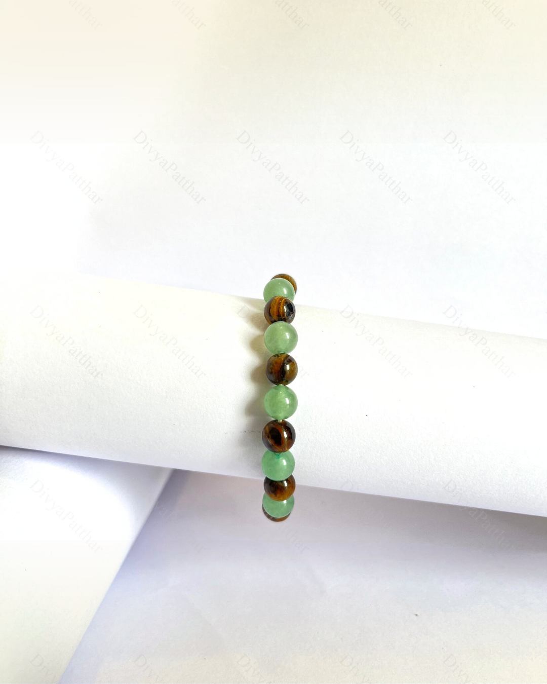 Premium Tiger Eye & Green Aventurine Bracelet (Success, Luck & Stylish Confidence)