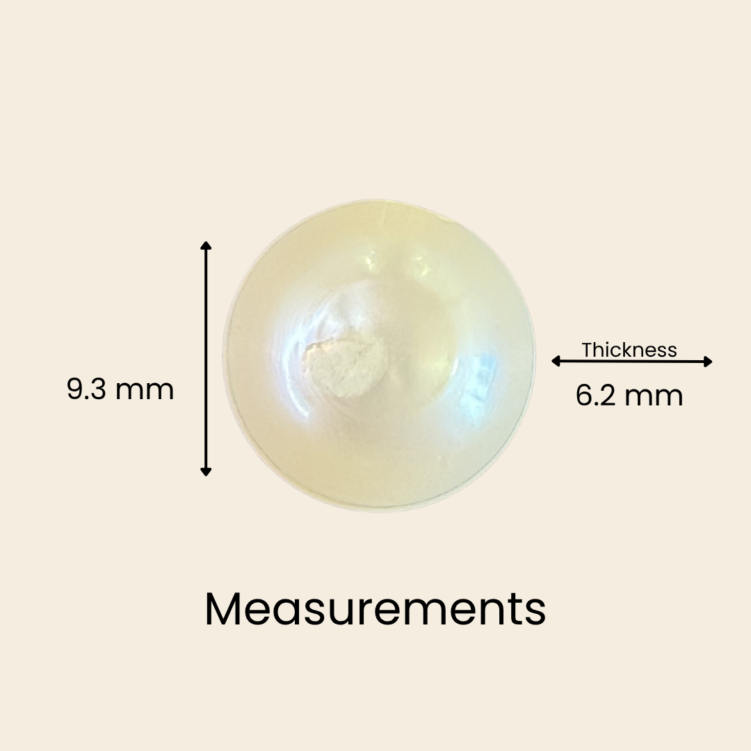 Natural Pearl (Moti) Gemstone – Round Shape (4.10 Carat | 4.46 Ratti | 9.3 × 6.2 mm)
