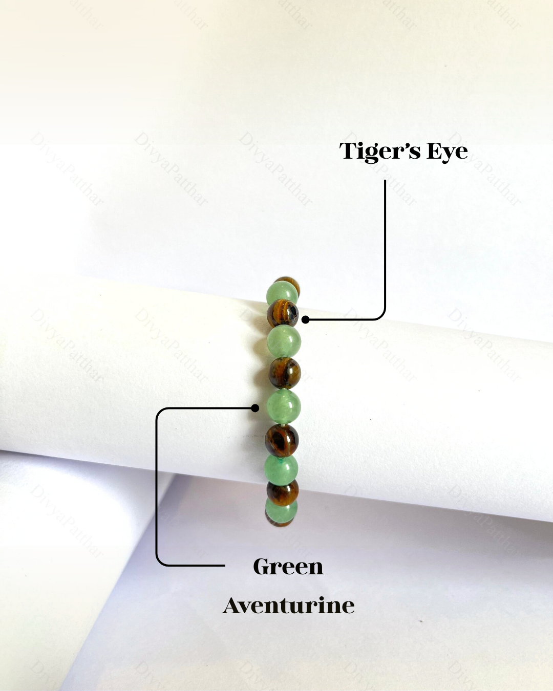 Premium Tiger Eye & Green Aventurine Bracelet (Success, Luck & Stylish Confidence)