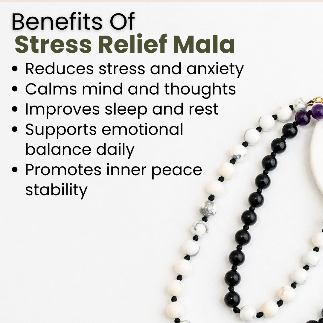 Stress Relief Power Mala (Calmness, Relaxation & Emotional Balance)