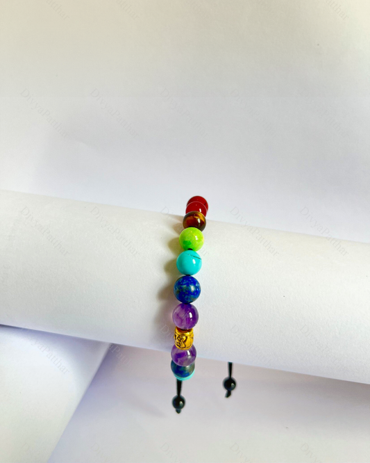 Premium 7 Chakra Adjustable Bracelet (Balance, Healing & Stylish Energy Alignment)
