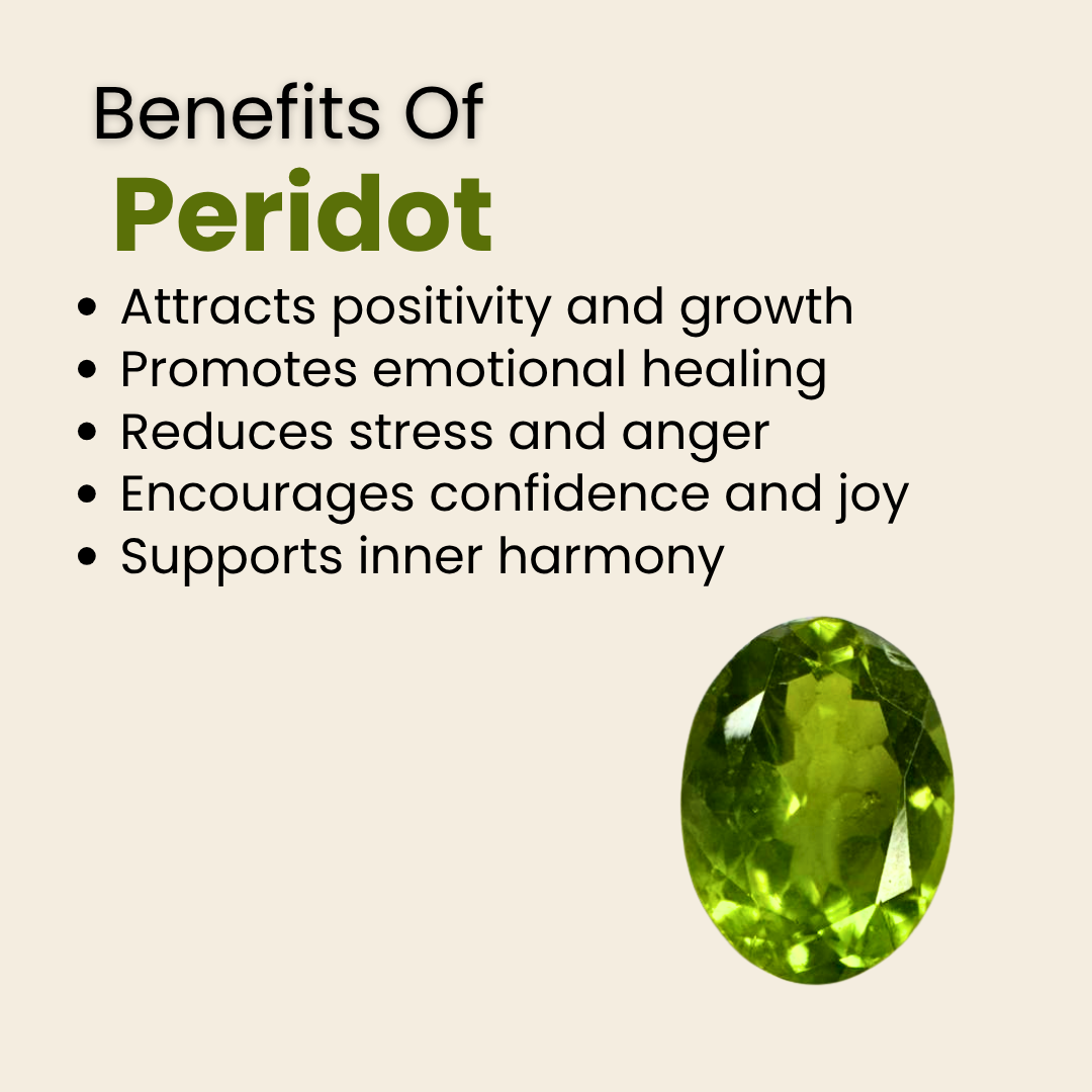 Natural Peridot Gemstone – Oval Shape (3.40 Carat | 3.71 Ratti)
