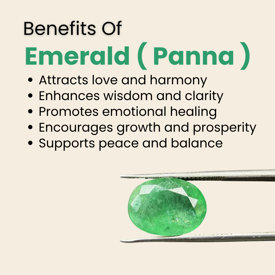 Natural Emerald (Panna) Gemstone – Oval Shape (3.95 Carat | 4.30 Ratti | 12 × 8.9 × 6.2 mm)