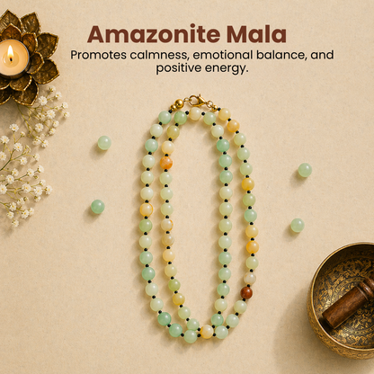 Amazonite Mala – Calmness, Communication & Emotional Balance