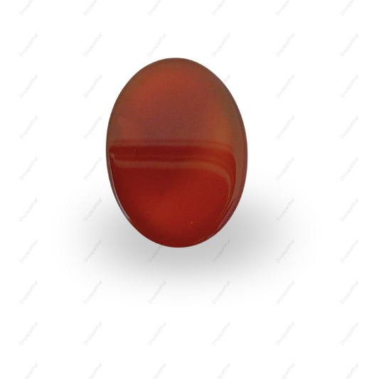 Natural Red Onyx Gemstone – Oval Shape (15.85 Carat | 17.27 Ratti)