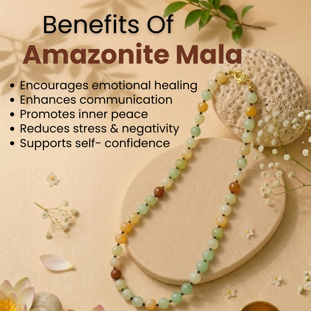 Amazonite Mala – Calmness, Communication & Emotional Balance