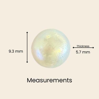 Natural Pearl (Moti) Gemstone – Round Shape (4.05 Carat | 4.41 Ratti | 9.3 × 5.7 mm)