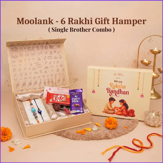 Moolank 6 Rakhi Hamper (Unmarried Brother Combo)