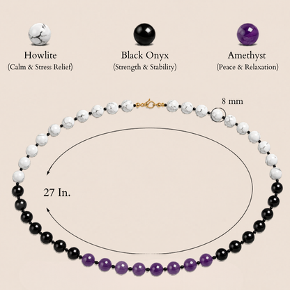 Stress Relief Power Mala (Calmness, Relaxation & Emotional Balance)
