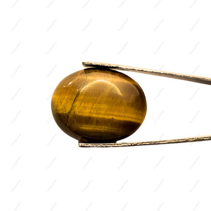 Natural Tiger's Eye Gemstone – Oval Shape (13.95 Carat | 15.20 Ratti)