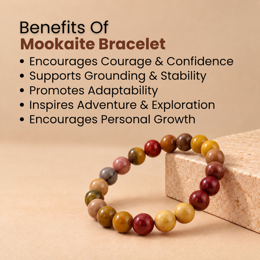 Natural Mookaite Gemstone Bracelet – Courage, Grounding & Personal Growth
