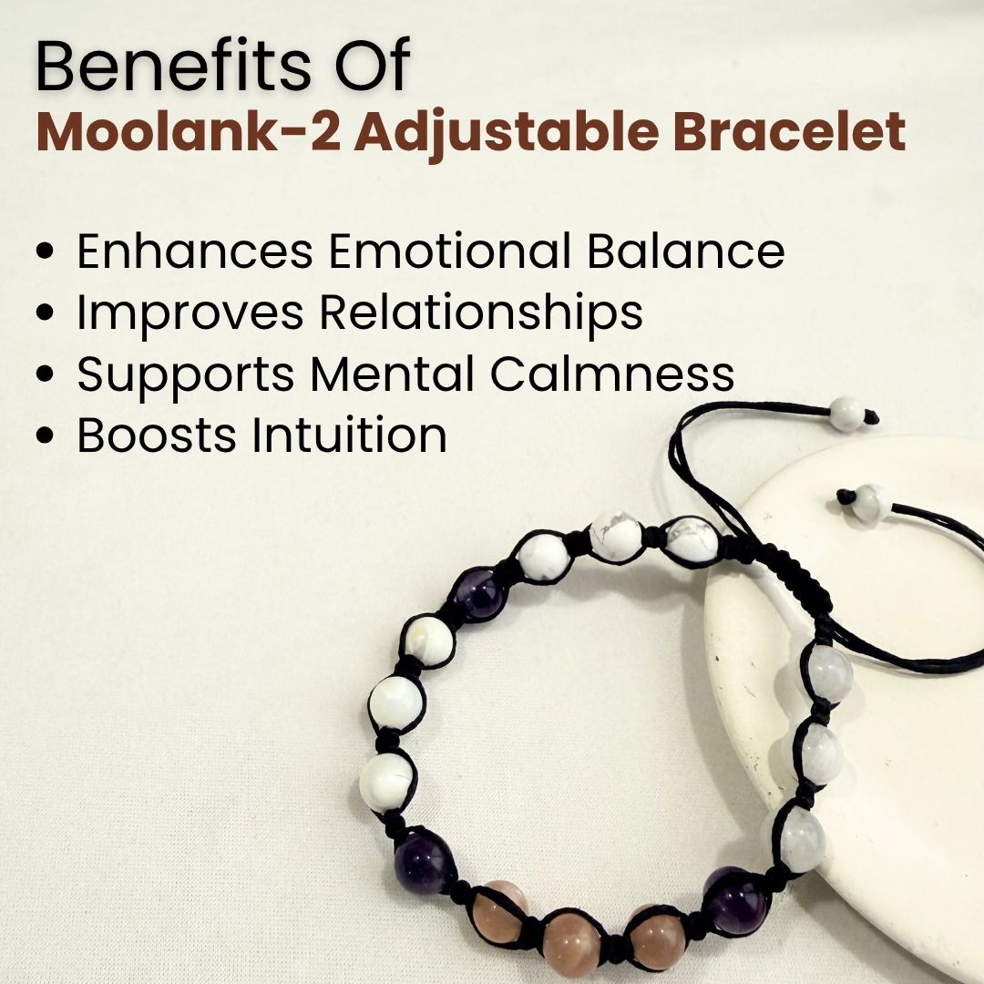 Moolank 2 Power Adjustable Bracelet (Emotional Balance, Intuition & Inner Peace) Emotional Balance Intuition Inner Peace