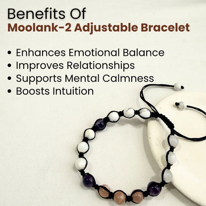Moolank 2 Power Adjustable Bracelet (Emotional Balance, Intuition & Inner Peace) Emotional Balance Intuition Inner Peace