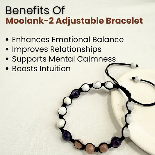 Moolank 2 Power Adjustable Bracelet (Emotional Balance, Intuition & Inner Peace) Emotional Balance Intuition Inner Peace