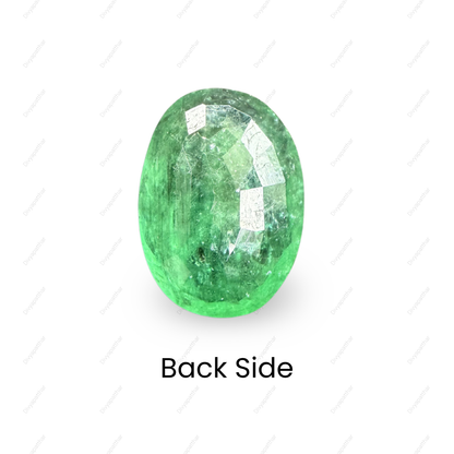 Natural Emerald (Panna) Gemstone – Oval Shape (4.00 Carat | 4.36 Ratti | 12.3 × 9.3 × 5 mm)
