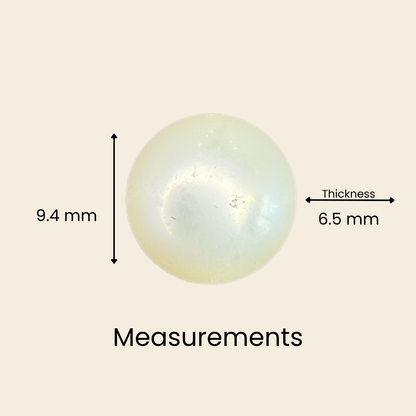 Natural Pearl (Moti) Gemstone – Round Shape (4.50 Carat | 4.90 Ratti | 9.4 × 6.5 mm)