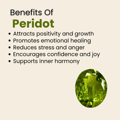 Natural Peridot Gemstone – Oval Shape (4.30 Carat | 4.69 Ratti)