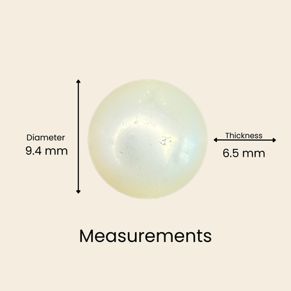 Natural Pearl (Moti) Gemstone – Round Shape (4.50 Carat | 4.90 Ratti | 9.4 × 6.5 mm)