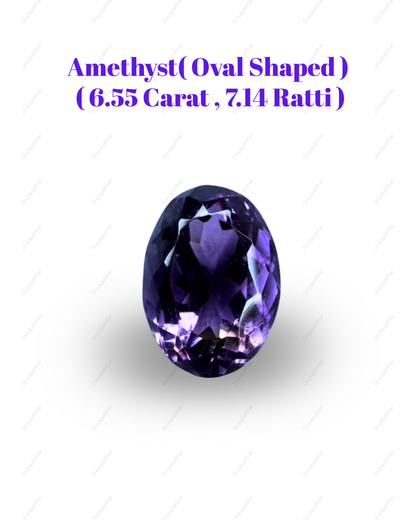 Natural Amethyst Gemstone – Oval Shape (6.55 Carat | 7.14 Ratti)