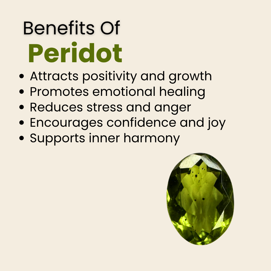 Natural Peridot Gemstone – Oval Shape (3.90 Carat | 4.25 Ratti)