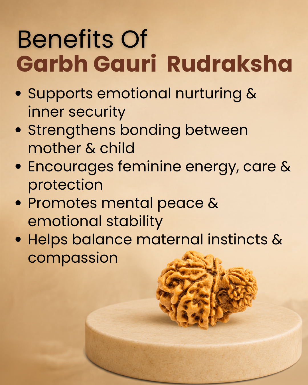 Garbh Gauri Rudraksha (Natural | Nepal Origin)