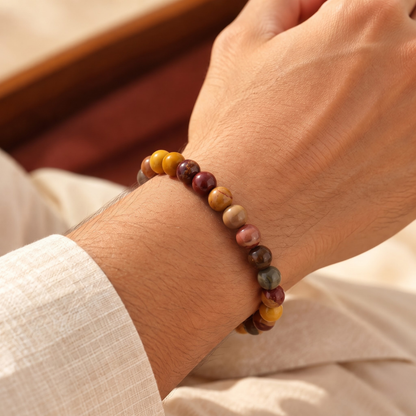 Natural Mookaite Gemstone Bracelet – Courage, Grounding & Personal Growth