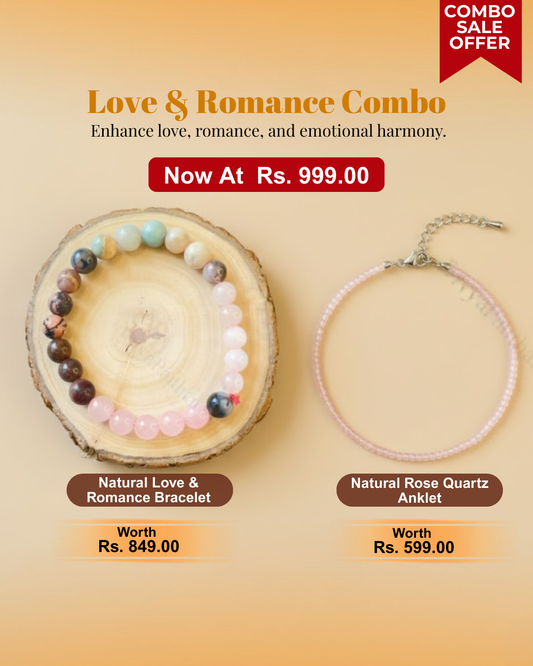 Love & Romance Combo – (Love & Romance Bracelet & Rose Quartz Anklet)