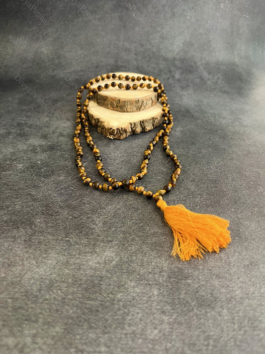 Tiger Eye Jap Mala – Courage, Clarity & Protection