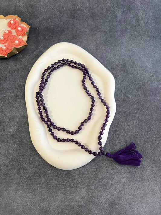 Amethyst Jap Mala – Peace, Intuition & Spiritual Growth