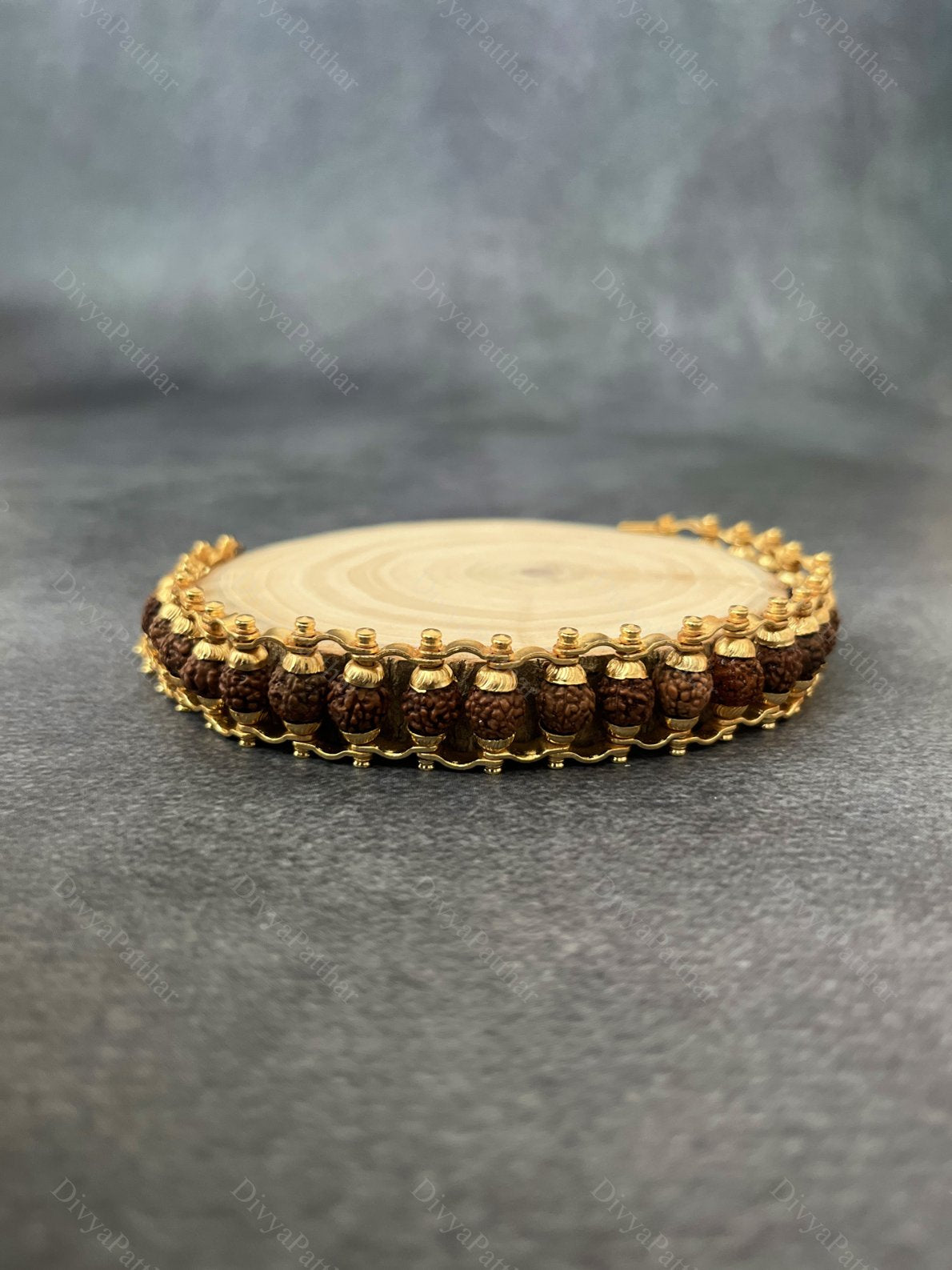 Golden Powerful Rudraksh Bracelet – Strength, Protection & Divine Energy