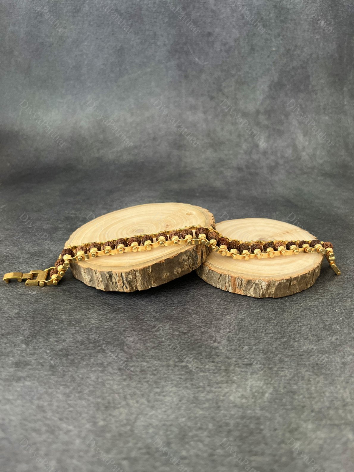 Golden Powerful Rudraksh Bracelet – Strength, Protection & Divine Energy