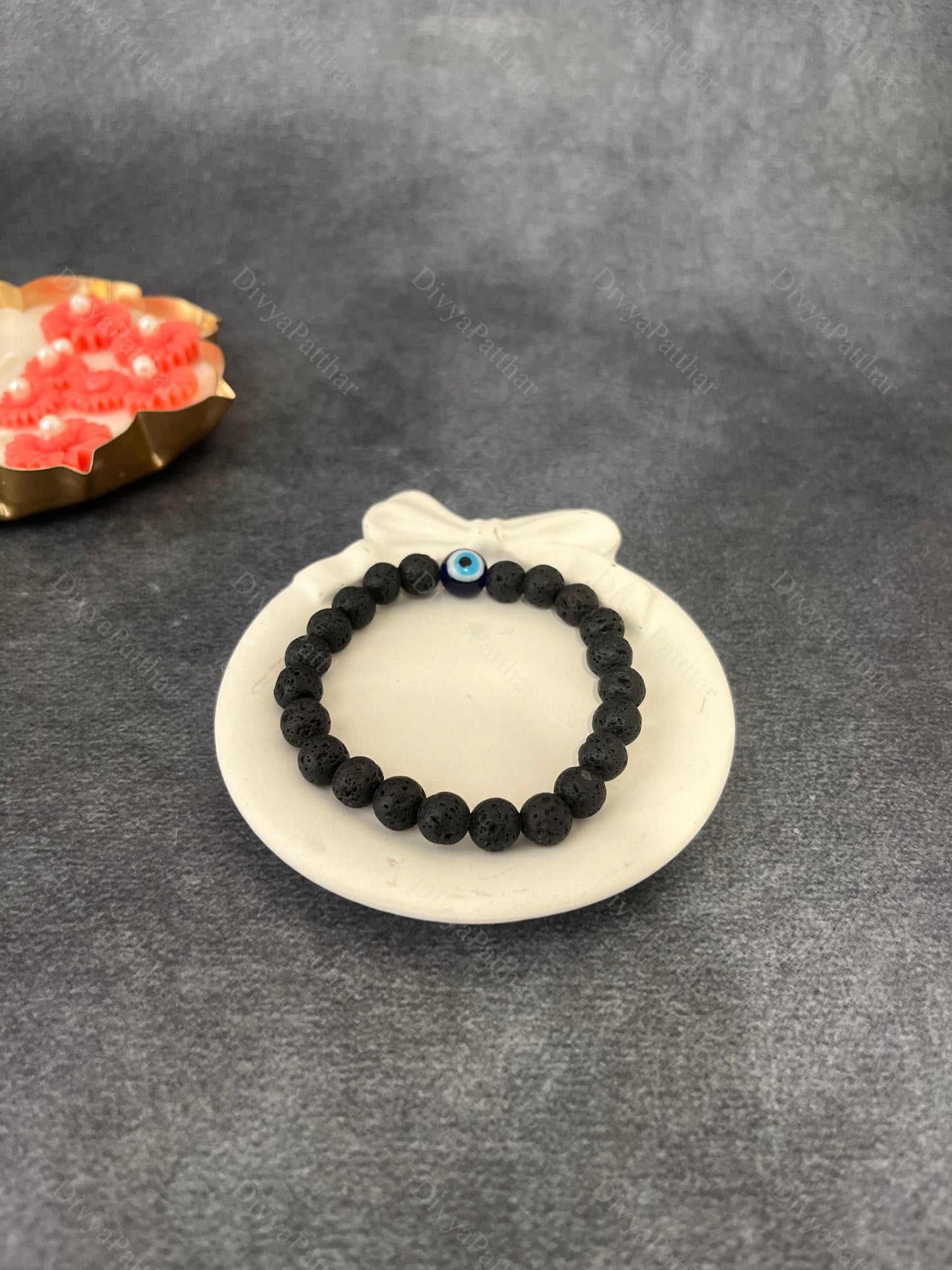 Free Evil Eye Lava  Bracelet