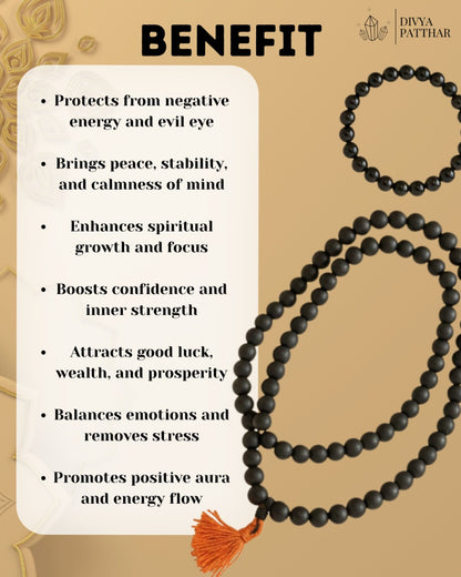 KARUNGALI MALA & BRACELET COMBO (Natural | Energised | South India Origin)
