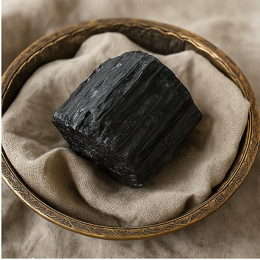 Black Tourmaline Raw Stone – Protection, Grounding & Energy Shield