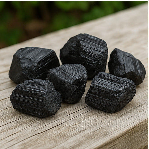 Black Tourmaline Raw Stone – Protection, Grounding & Energy Shield