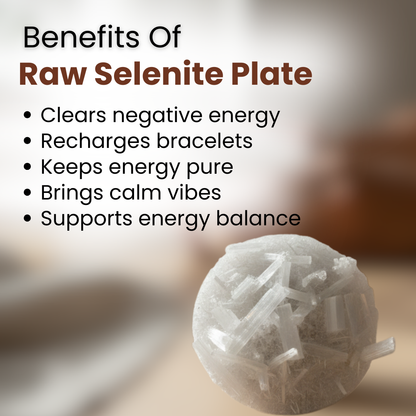 Raw Selenite Plate – Cleanse, Recharge & Elevate Crystal Energy