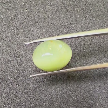 Natural Cat's Eye Gemstone – Oval Shape (7.10 Carat | 7.73 Ratti | L 13.6 × B 10.1 × H 7.5 mm)