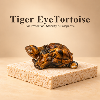 Tiger Eye Tortoise for Vastu – Confidence, Protection, Prosperity & Success