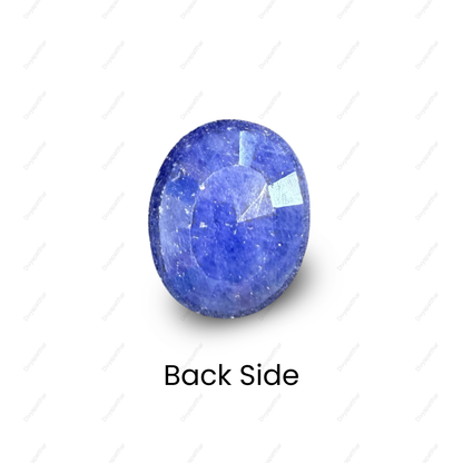 Natural Blue Sapphire (Neelam) Gemstone – Oval Shape (6.45 Carat | 7.03 Ratti | 11.8 × 9.6 × 5.7 mm)